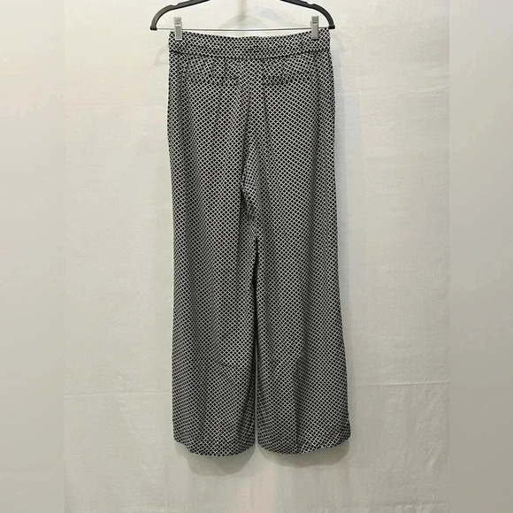 a.n.a Black and White Print Rayon Drawstring Pants Size S​ - Picture 5 of 9